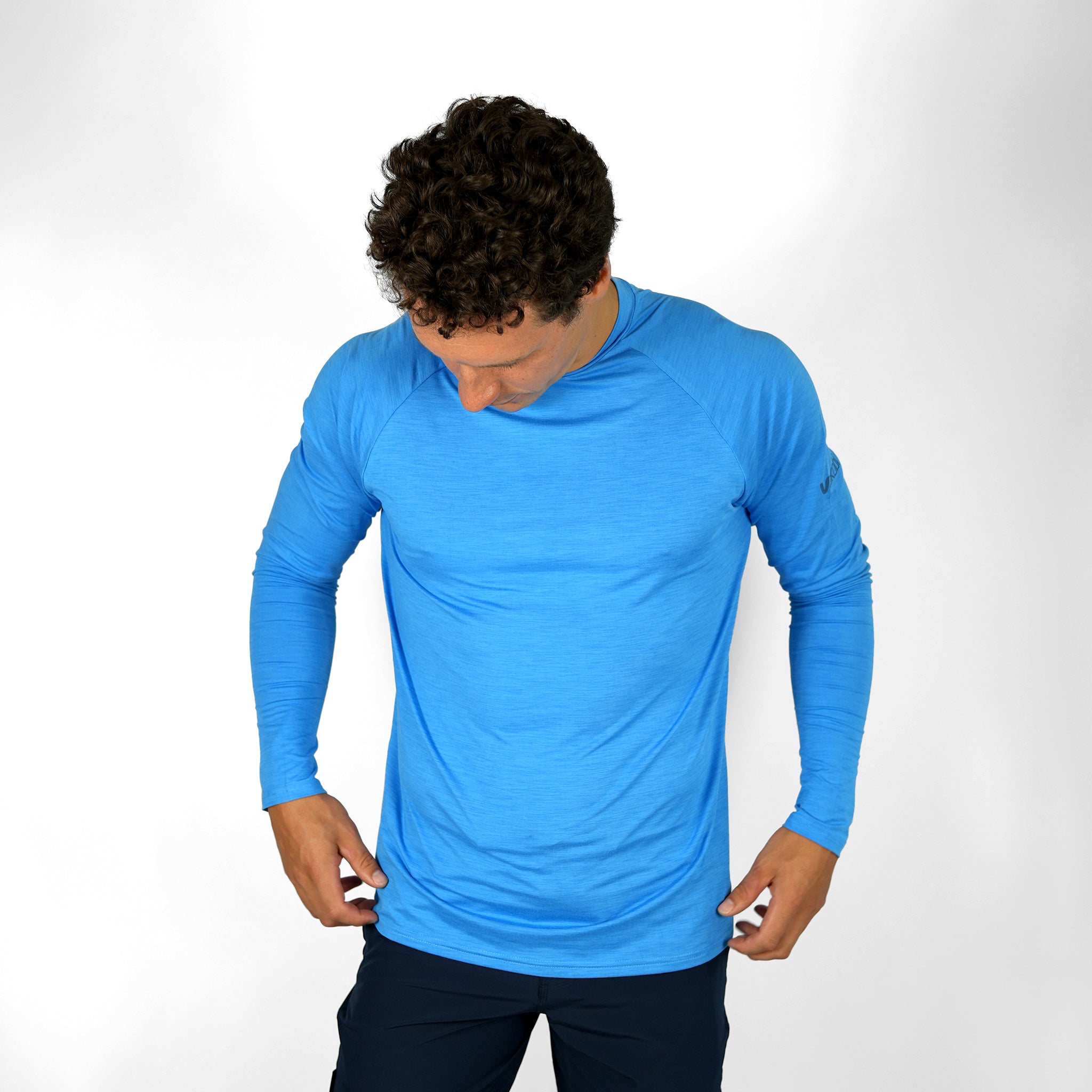 UV Ocean Tech Long Sleeve Tee - Cyan