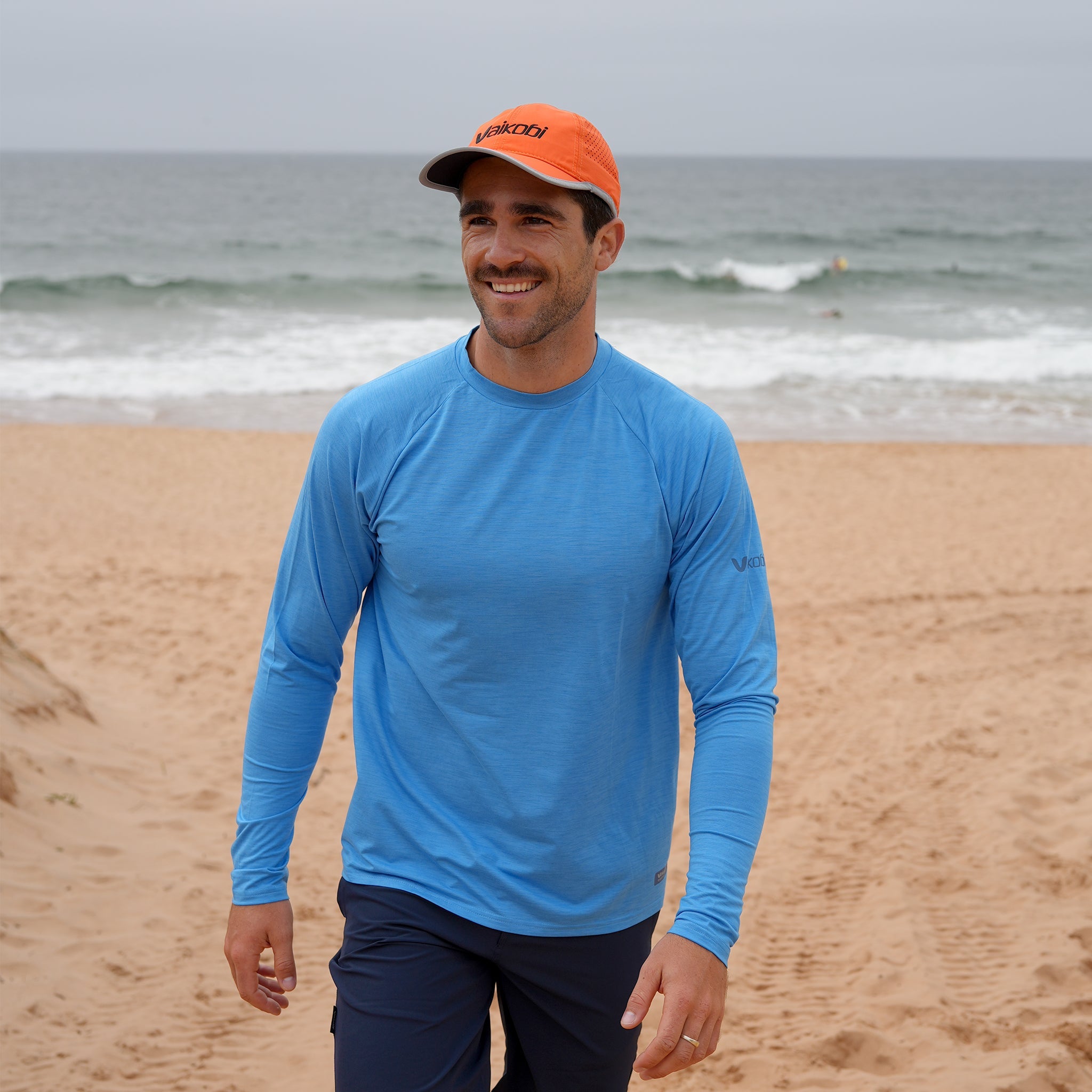 UV Ocean Tech Long Sleeve Tee - Cyan